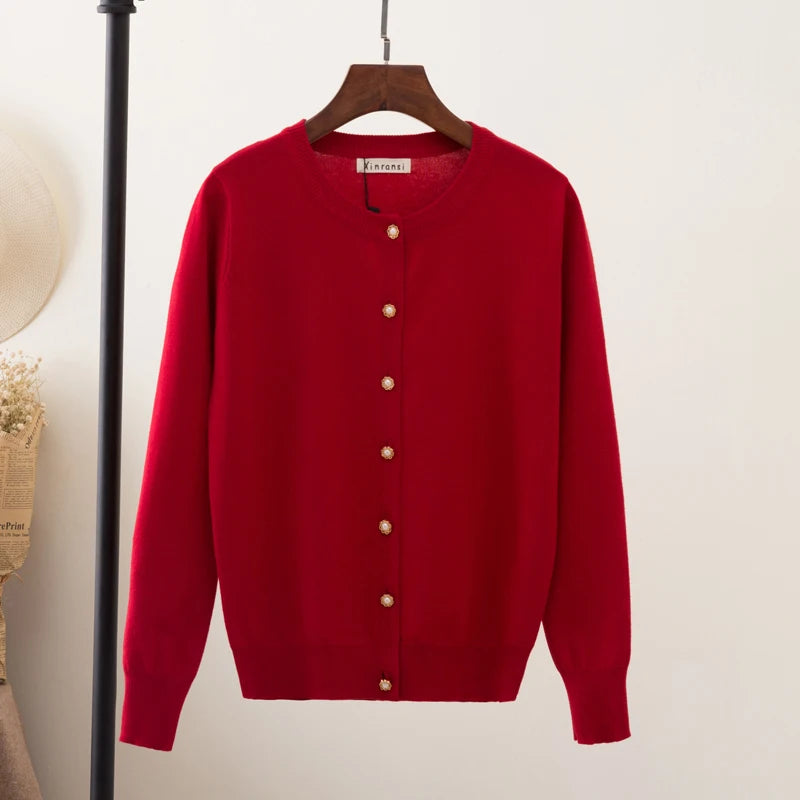 Cropped Blouses Cardigan Female Knitted Ladies Sweaters Crochet Top Black Women's Coat Spring 2025 Jersey Clothing Outerwear