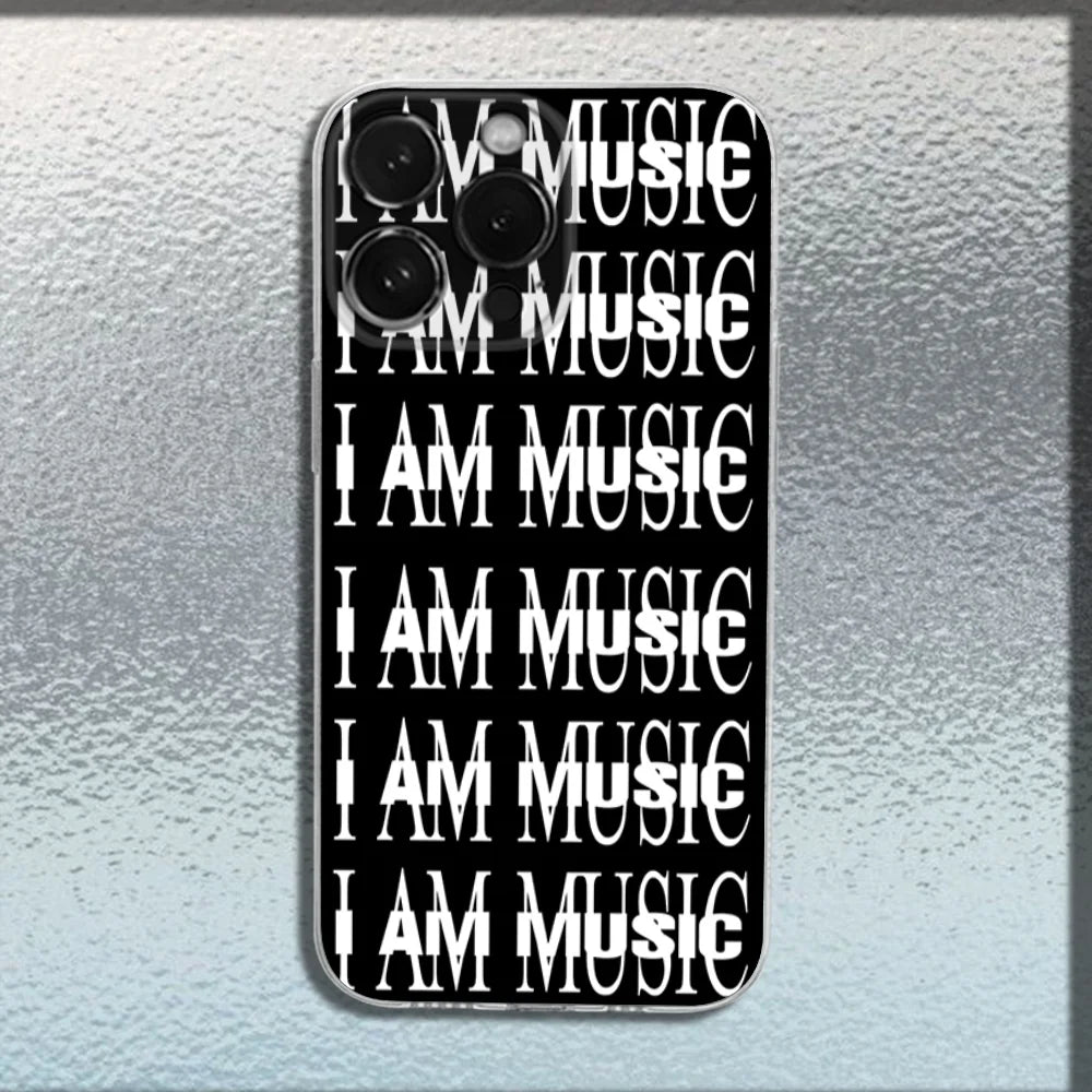 I AM MUSIC P-Playboi Carti Phone Case For iPhone 16,15,14,13,12,11 Plus,Pro,Max,XR,XS,X,Plus,SE,Mini Transparent Soft Cover