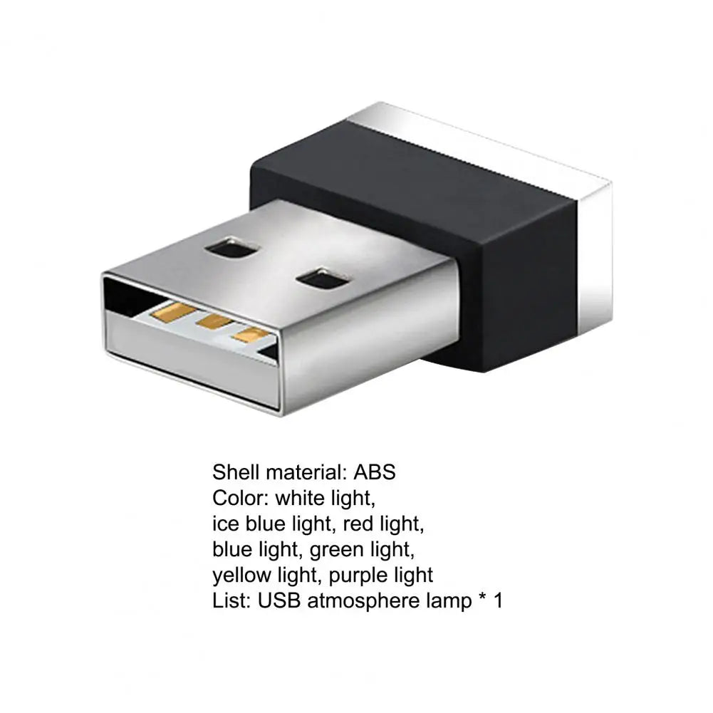 40% Dropshipping!!USB Ambient Light Universal Decorative Mini Auto Interior Plug-in LED Neon Ambient Lamp for Car