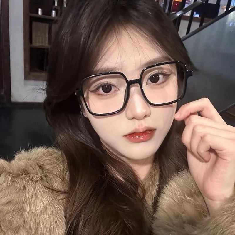 Women Prescription Oversized Minus Glasses Blue Light Blocking Short-sight Eyeglasses High Definition Near Sight Eyewear To -4.0