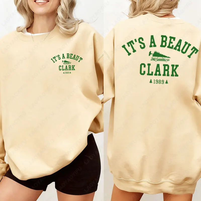 It's A Beaut Clark Sweatshirt Griswold Christmas Sweatshirt Funny Christmas Vacation Pullover Crewneck Xmas Warm Winter Hoodie