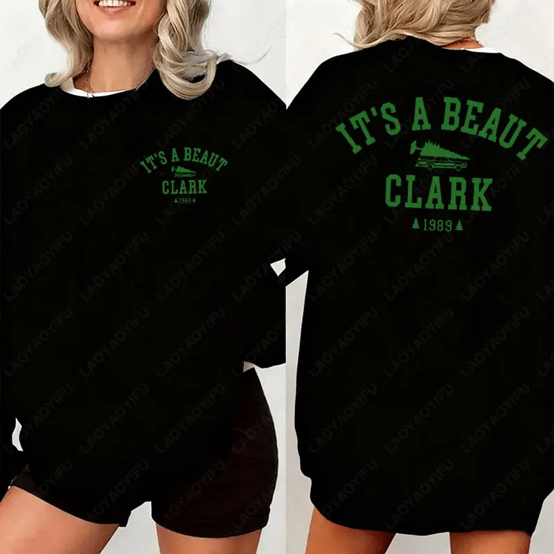 It's A Beaut Clark Sweatshirt Griswold Christmas Sweatshirt Funny Christmas Vacation Pullover Crewneck Xmas Warm Winter Hoodie