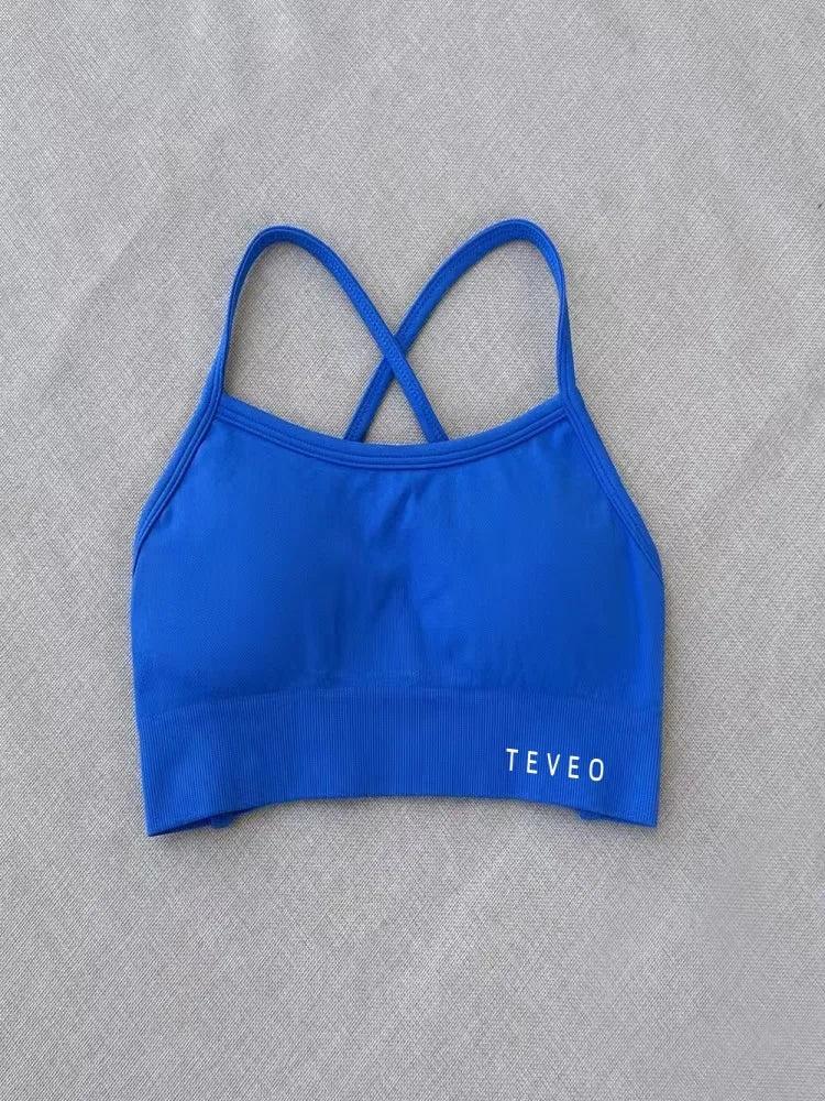 2025 Nouveau Haute Elastique Antichoc Entièrement Mat Croix Beauté Dos Nu Sans Couture Vêtements De Yoga Soutien-Gorge De Sport