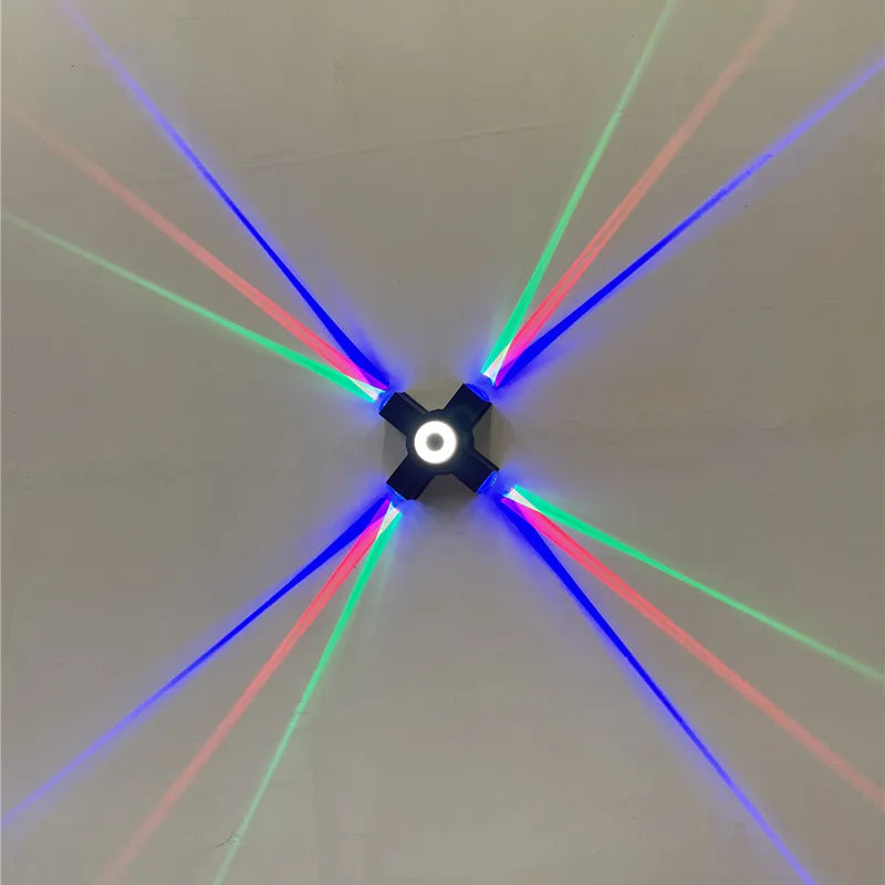 Roukeymi indoor RGB  LED wall lights 6 w glowing double up down bedroom head lamp home decor bathroom decor  decoration chambre