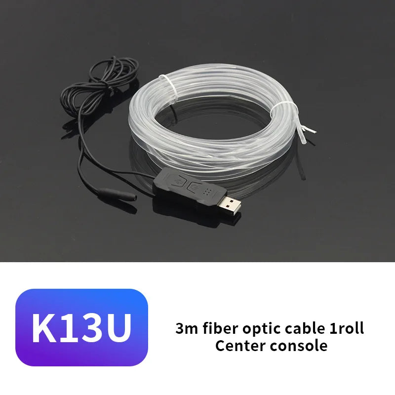 Car Environment El Wire LED USB Flexible Neon Interior Lights Assembly RGB For Automotive Decoration Lighting 3M Hidden APP