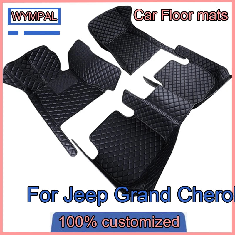 Car Floor Mats For Jeep Grand Cherokee WJ 1999 2000 2001 2002 2003 2004 Leather Mat Covers Floors Car Accessories Tapis Voiture