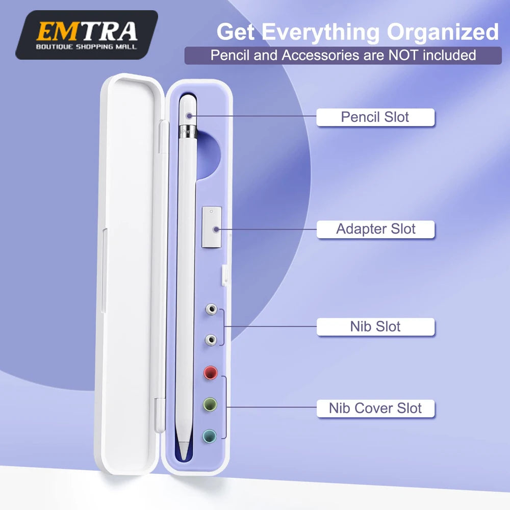 EMTRA Box For Apple Pencil Pro 2 1 Cover For Apple Pencil 3rd Generation 2nd 1st Gen Stylus Pen Protective Case iPad Pencil Case