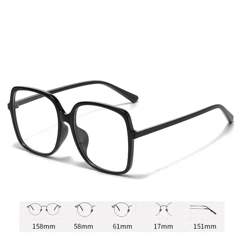 Women Prescription Oversized Minus Glasses Blue Light Blocking Short-sight Eyeglasses High Definition Near Sight Eyewear To -4.0