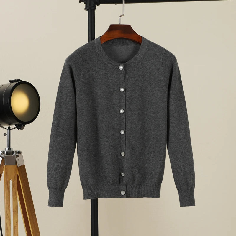 Cropped Blouses Cardigan Female Knitted Ladies Sweaters Crochet Top Black Women's Coat Spring 2025 Jersey Clothing Outerwear