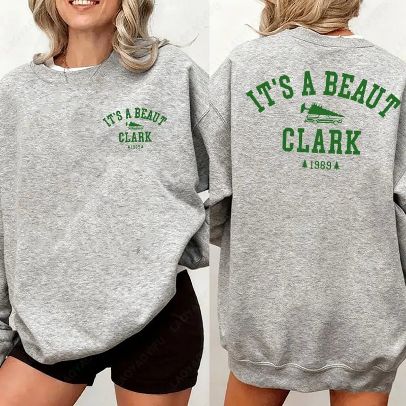 It's A Beaut Clark Sweatshirt Griswold Christmas Sweatshirt Funny Christmas Vacation Pullover Crewneck Xmas Warm Winter Hoodie