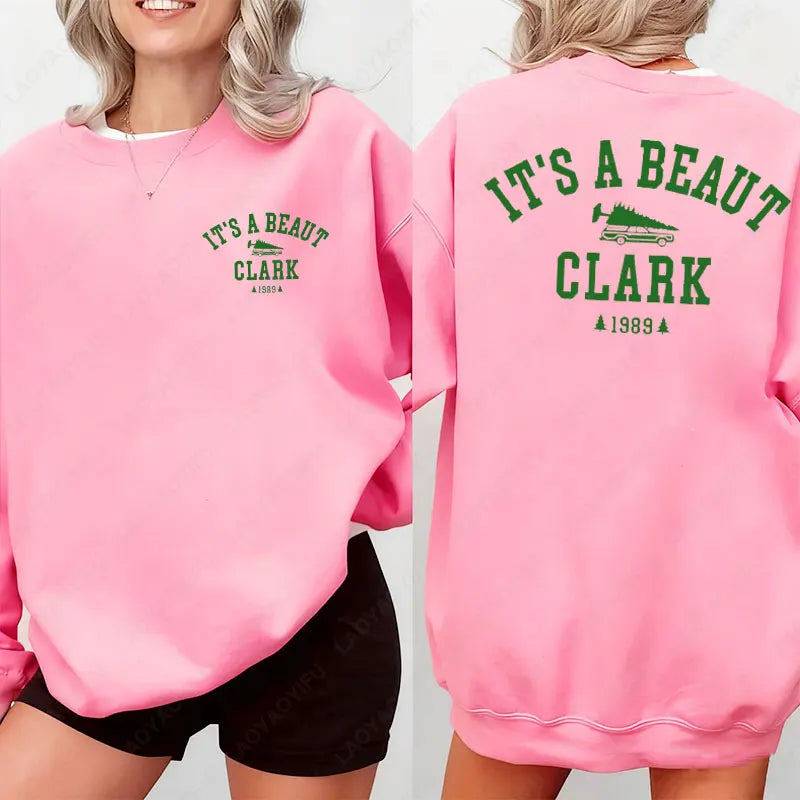 It's A Beaut Clark Sweatshirt Griswold Christmas Sweatshirt Funny Christmas Vacation Pullover Crewneck Xmas Warm Winter Hoodie