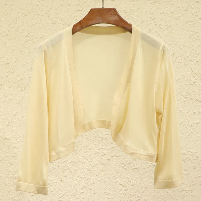 Summer Cardigan Women Cropped Korean Fashion Style Female Black Women's Coat Clothing V-neck Ladies Sweater Outerwear Cute Basic