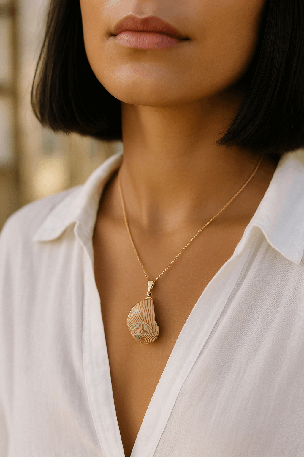 Collier coquillage Line